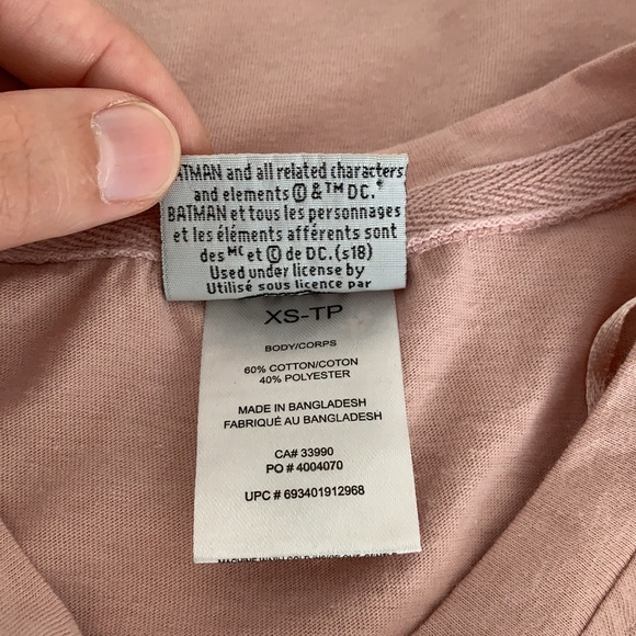 Batman | Blush pink logo graphic short sleeve tee - Picture 9 of 9